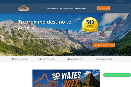 Sitio web de Viajes Chaltén